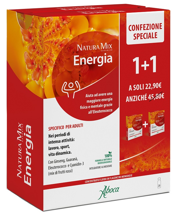 NATURA MIX ADVANCED ENERGIA 10 + 10 FLACONCINI CONFEZIONE SPECIALE - Farmacia Del Monaco