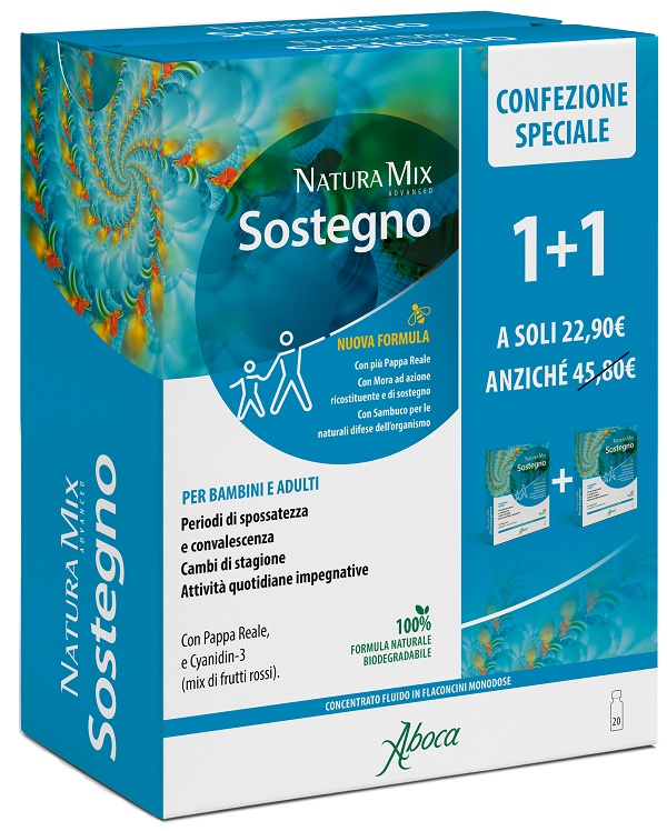 NATURA MIX ADVANCED SOSTEGNO 10 FLACONCINI + 10 FLACONCINI CONFEZIONE SPECIALE - Farmacia Del Monaco