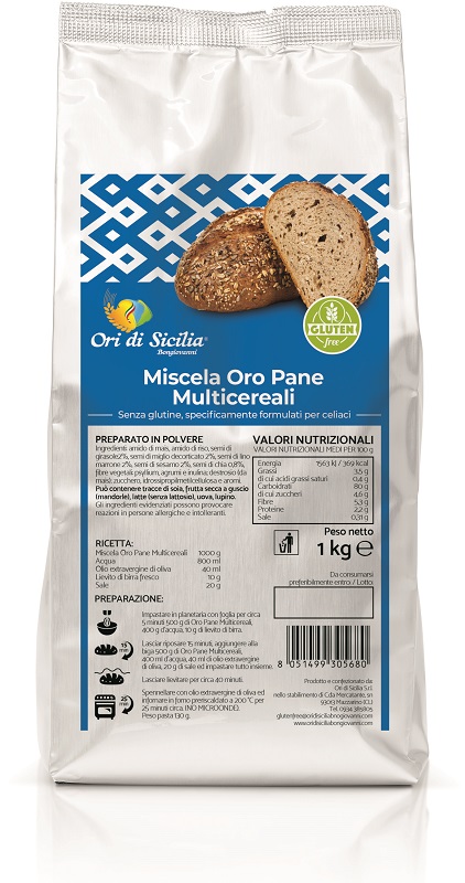 ORI DI SICILIA MIX ORO PANE MULTICEREALI 1 KG - Farmacia Del Monaco
