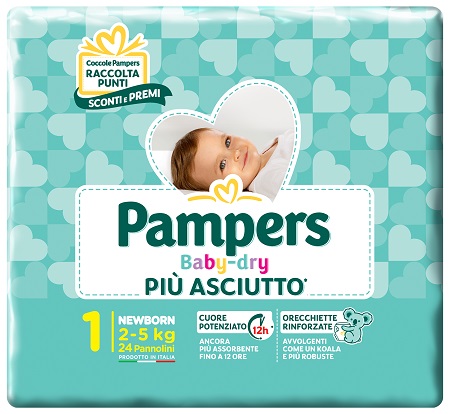 PAMPERS BABY DRY NEWBORN 24 PEZZI - Farmacia Del Monaco