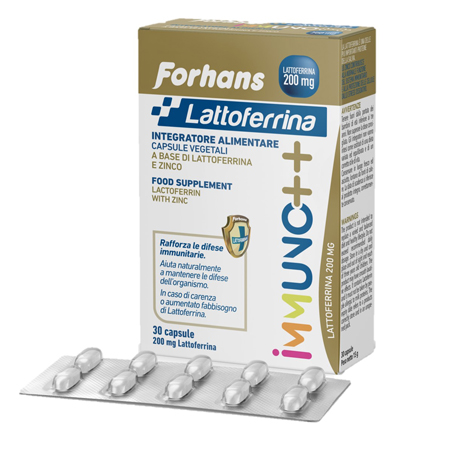 FORHANS LATTOFERRINA IMMUNO++ 200 MG LATTOFERRINA 30 CAPSULE - Farmacia Del Monaco