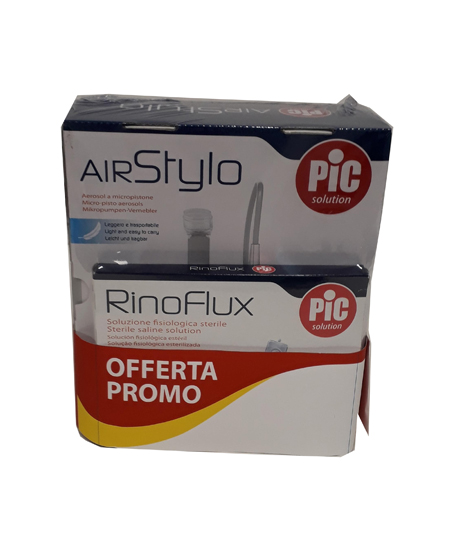 BUNDLE PROMO CON AEROSOL AIRSTYLO + RINOFLUX 2ML 20PZ + RINOFLUX 5ML 20PZ - Farmacia Del Monaco