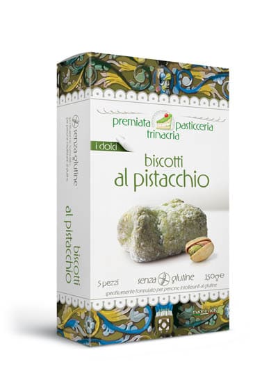 PREMIATA PASTICCERIA TRINACRIA BISCOTTO AL PISTACCHIO 5X10 G - Farmacia Del Monaco