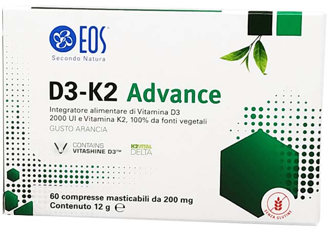 EOS D3 K2 ADVANCE 60 COMPRESSE MASTICABILI - Farmacia Del Monaco