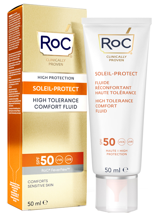 ROC FLUIDO SOLARE VISO SPF 50 ELEVATA TOLLERABILITA' 50 ML - Farmacia Del Monaco