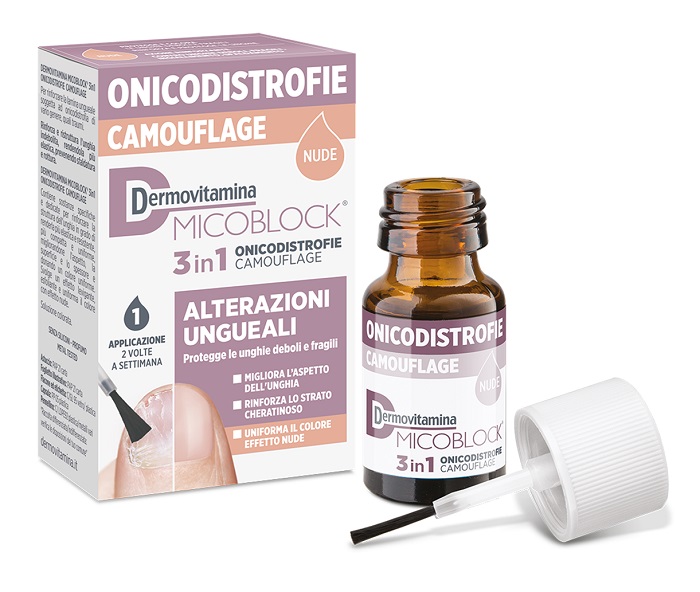 DERMOVITAMINA MICOBLOCK 3 IN 1 ONICODISTROFIE CAMOUFLAGE 8 ML NUDE - Farmacia Del Monaco