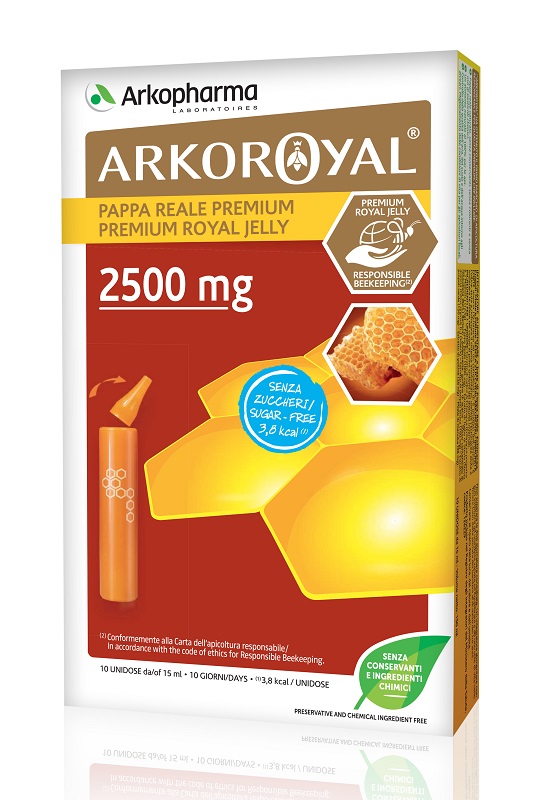 ARKOROYAL PAPPA REALE 2500 MG SENZA ZUCCHERO 10 FIALE - Farmacia Del Monaco
