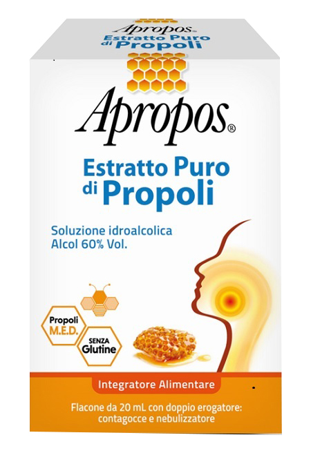 APROPOS ESTRATTO PURO DI PROPOLI SPRAY+CONTAGOCCE 20 ML - Farmacia Del Monaco