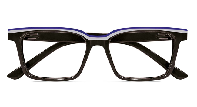 OCCHIALE DA LETTURA PREMONTATO TWINS GOLD BELLAG NERO/BLU +2,50 - Farmacia Del Monaco