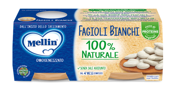 MELLIN OMOGENEIZZATO FAGIOLI BIANCHI 2 X 80 G - Farmacia Del Monaco