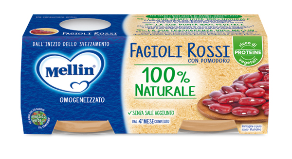MELLIN OMOGENEIZZATO FAGIOLI ROSSI 2 X 80 G - Farmacia Del Monaco