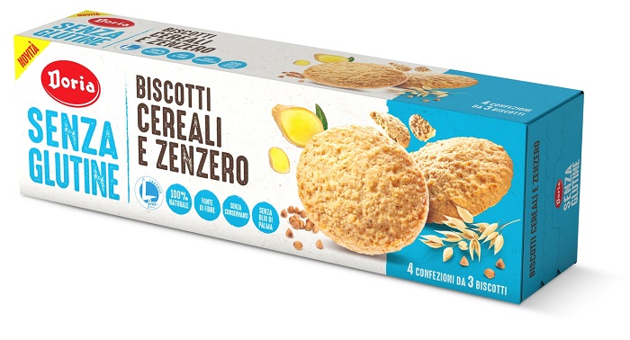 DORIA BISCOTTI CEREALI-ZENZERO 4X37,5 G - Farmacia Del Monaco