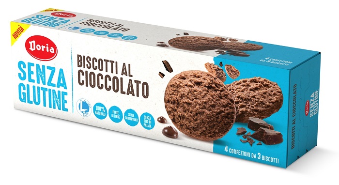 DORIA BISCOTTI CIOCCOLATO 4X37,5 G - Farmacia Del Monaco