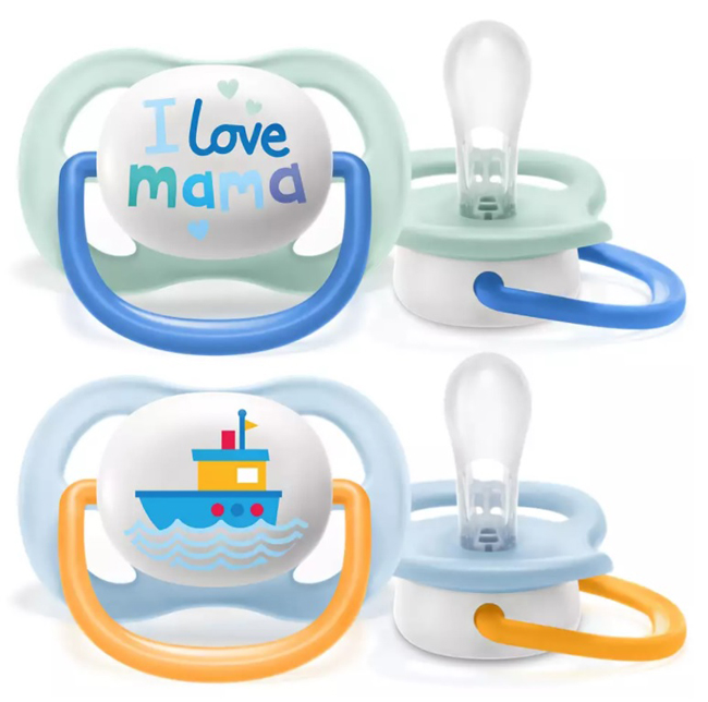 AVENT ULTRA AIR SUCCHIETTO MAMA/BOAT MASCHIO 0-6 MESI 2 PEZZI - Farmacia Del Monaco