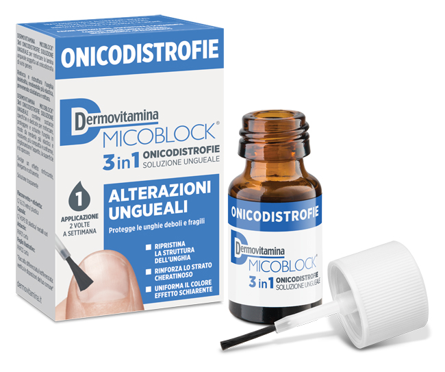 DERMOVITAMINA MICOBLOCK 3 IN 1 ONICODISTROFIE ALTERAZIONI UNGUEALI 7 ML - Farmacia Del Monaco