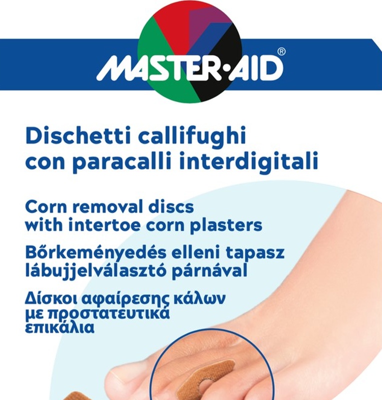 DISCHETTO CALLIFUGO 6 PEZZI + PARACALLO 6 PEZZI INTERDIGITALI MASTER-AID FOOTCARE B5 - Farmacia Del Monaco
