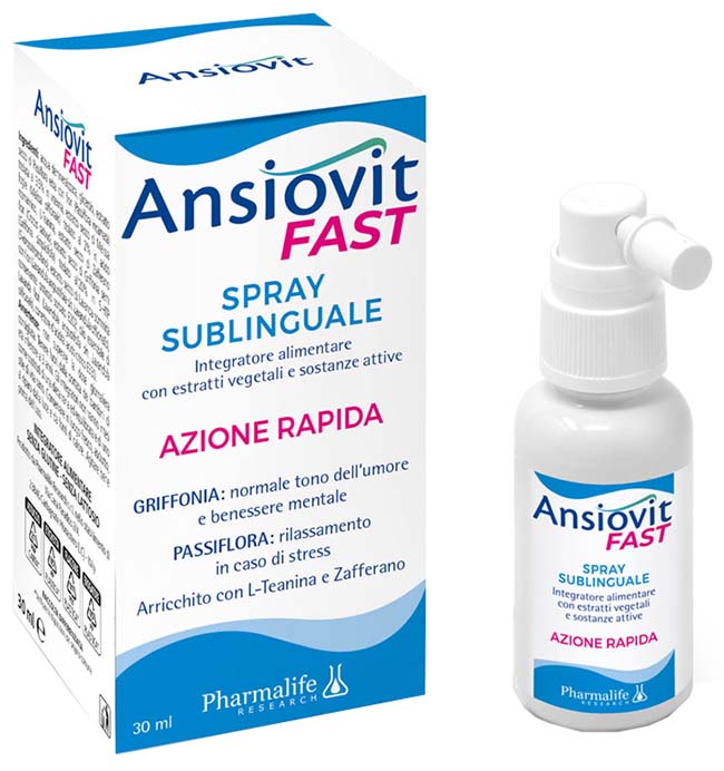 ANSIOVIT FAST SPRAY SUBLINGUALE 30 ML - Farmacia Del Monaco