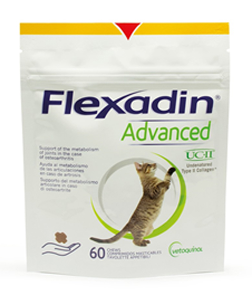FLEXADIN ADVANCED GATTO TUTTE LE TAGLIE BUSTA DA 60 TAVOLETTE APPETIBILI MASTICABILI - Farmacia Del Monaco