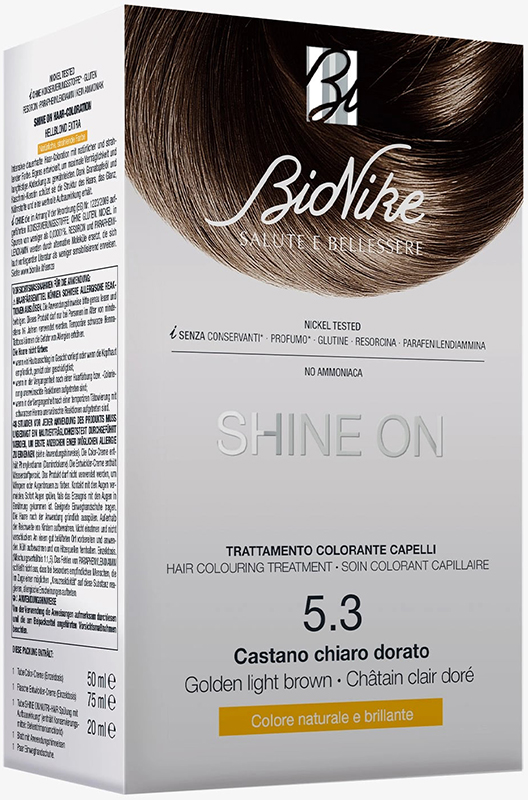 SHINE ON CASTANO CHIARO DORATO 5,3 FLACONE 75 ML + TUBO 50 ML - Farmacia Del Monaco