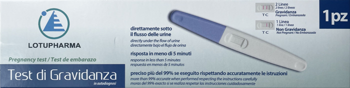 LOTUPHARMA TEST DI GRAVIDANZA 1 PEZZO - Farmacia Del Monaco