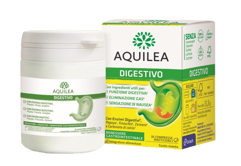 AQUILEA DIGESTIVO 30 COMPRESSE MASTICABILI - Farmacia Del Monaco
