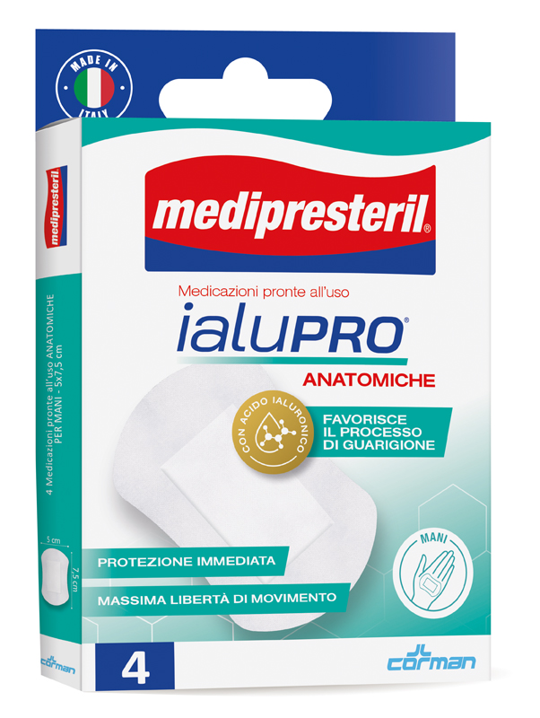 MEDIPRESTERIL IALUPRO MANI 5X7,5 CM 4 PEZZI - Farmacia Del Monaco