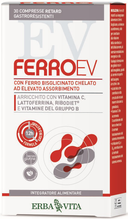 FERRO EV RETARD 30 COMPRESSE GASTRORESISTENTI - Farmacia Del Monaco