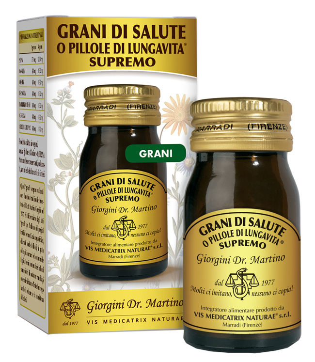 GRANI DI SALUTE O PILLOLE DI LUNGAVITA SUPREMO 30 G - Farmacia Del Monaco