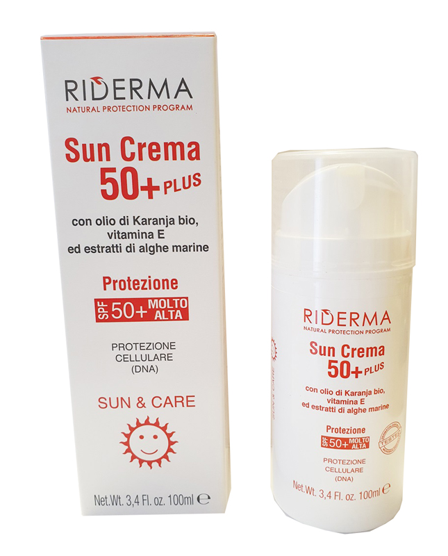 RIDERMA SUN CREMA 50+ PLUS 100 ML - Farmacia Del Monaco