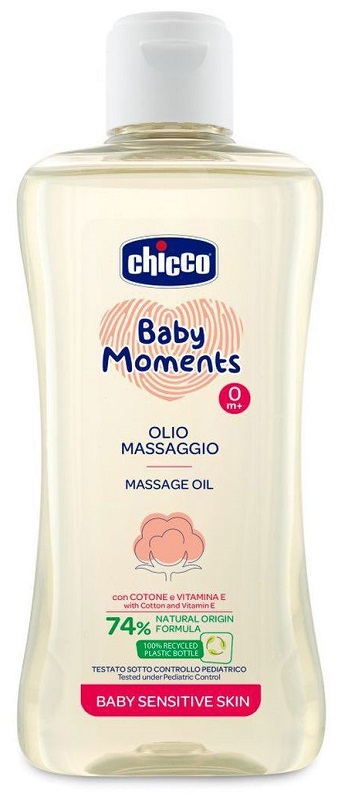 CHICCO BABY MOMENTS OLIO MASSAGGIO SENSITIVE 200 ML - Farmacia Del Monaco