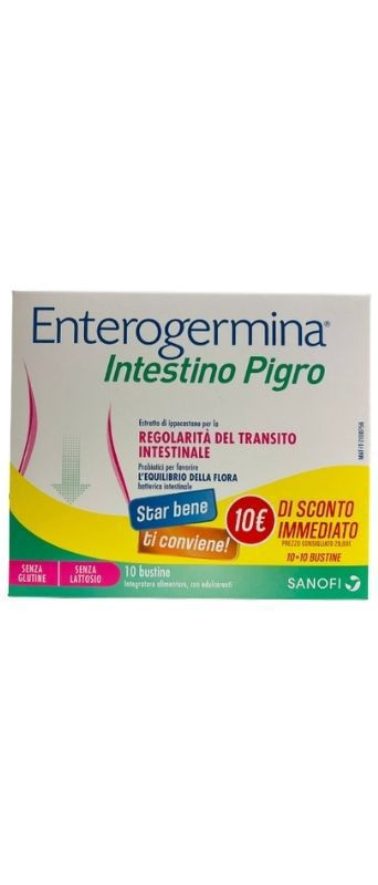 ENTEROGERMINA INTESTINO PIGRO 10 + 10 BUSTINE - Farmacia Del Monaco