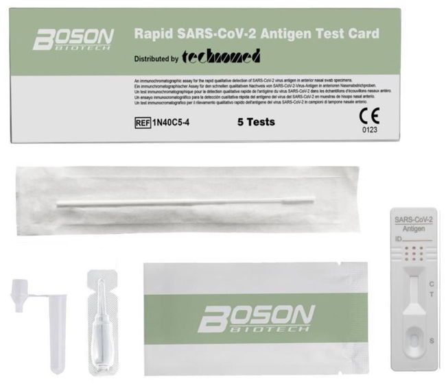 TEST ANTIGENICO RAPIDO COVID-19 AUTODIAGNOSTICO DETERMINAZIONE QUALITATIVA ANTIGENI SARS-COV-2 IN TAMPONI NASALI MEDIANTE IMMUNOCROMATOGRAFIA - Farmacia Del Monaco
