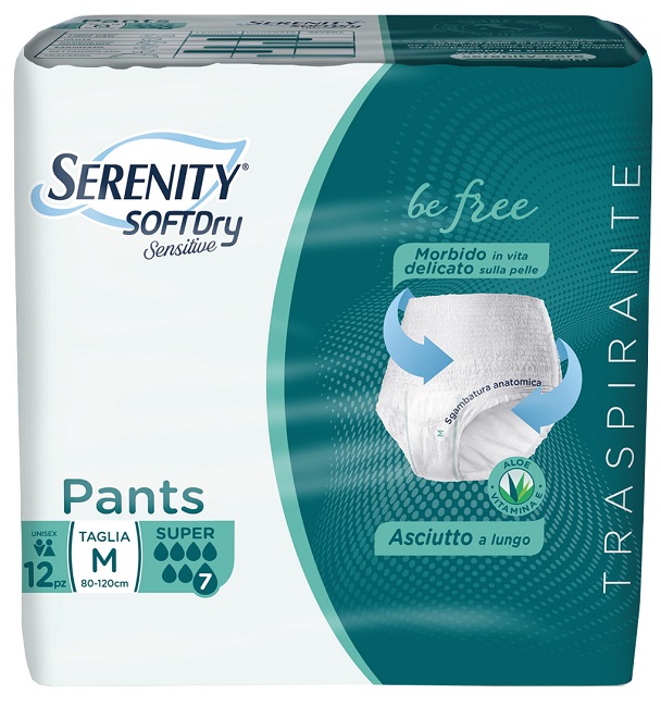 SERENITY PANTS SD SENSITIVE SUPER M 12 PEZZI - Farmacia Del Monaco