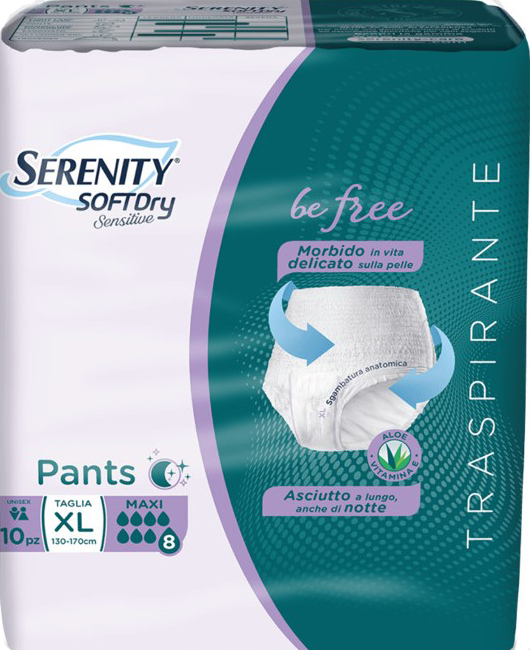 SERENITY PANTS SD SENSITIVE BE FREE MAXI XL 10 PEZZI - Farmacia Del Monaco
