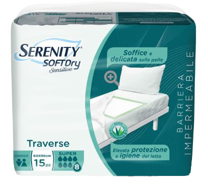 SERENITY TRAVERSA SD SENSITIVE SUPER 60X90 CM 15 PEZZI - Farmacia Del Monaco