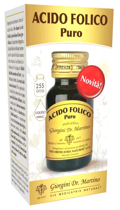 ACIDO FOLICO PURO LIQUIDO ANALCOLICO 30 ML - Farmacia Del Monaco