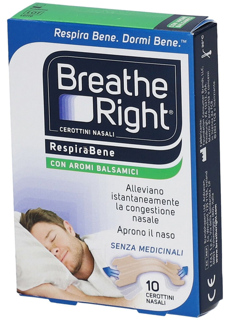 CEROTTI NASALI BREATHE RIGHT BALSAMICI 10 PEZZI - Farmacia Del Monaco