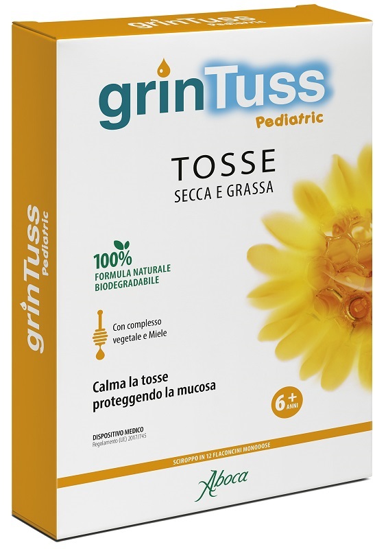 GRINTUSS PEDIATRIC SCIROPPO 12 FLACONCINI - Farmacia Del Monaco