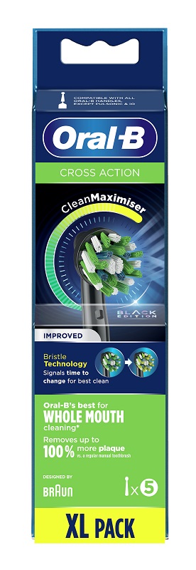 ORALB CROSS ACTION BLACK EB50 TESTINE PER SPAZZOLINO ELETTRICO 5 PEZZI - Farmacia Del Monaco