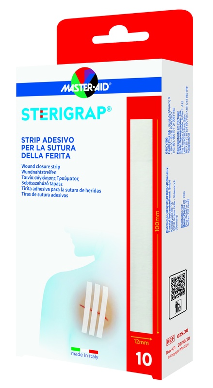 MASTER-AID STERIGRAP STRIP ADESIVO SUTURA FERITE 100X12 MM 6 PEZZI - Farmacia Del Monaco