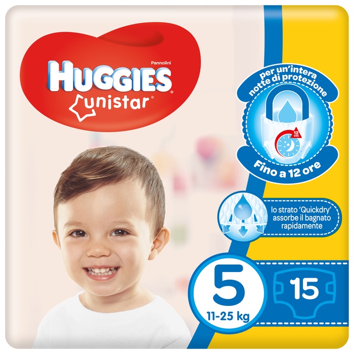 HUGGIES UNISTAR BASE 5 15 PEZZI - Farmacia Del Monaco