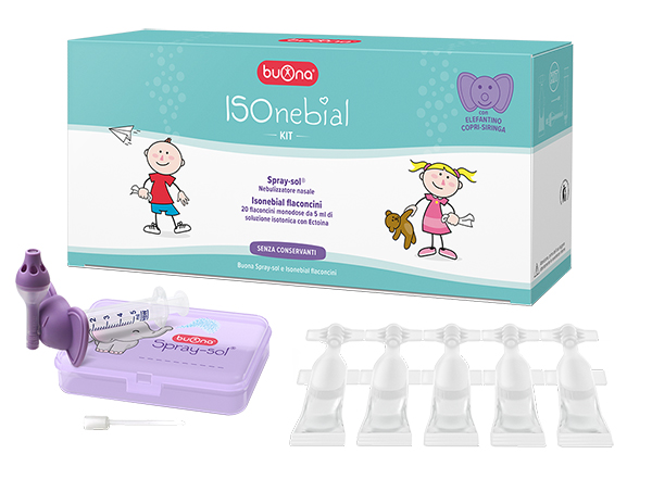 ISONEBIAL KIT PULIZIA CAVITA' NASALI 20 FLACONCINI MONODOSE 5 ML + SIRINGA LUER LOCK SOFT-JECK + AGO CANNULA + NEBULIZZATORE SPRAY - Farmacia Del Monaco