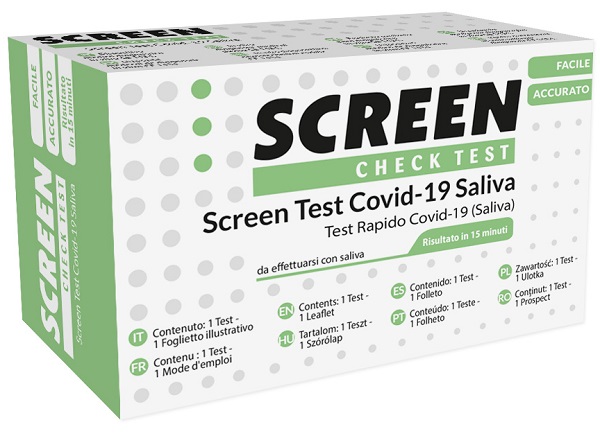 SCREEN TEST ANTIGENICO RAPIDO AUTODIAGNOSTICO COVID-19 SARS-COV-2 CAMPIONI SALIVARI SELFTEST COVID SALIVA SCREEN - Farmacia Del Monaco