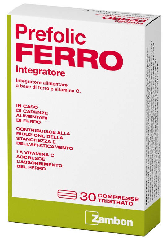 PREFOLIC FERRO 30 COMPRESSE - Farmacia Del Monaco