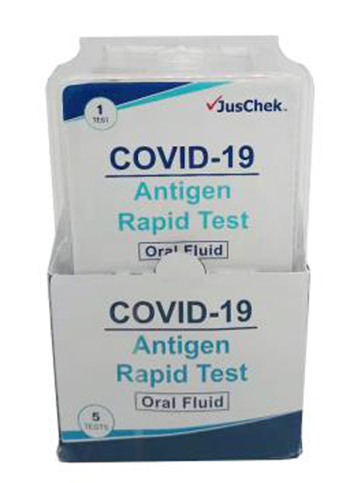 TEST ANTIGENICO RAPIDO COVID-19 JUSCHEK AUTODIAGNOSTICO DETERMINAZIONE QUALITATIVA ANTIGENI SARS-COV-2 IN CAMPIONI SALIVARI MEDIANTE IMMUNOCROMATOGRAFIA - Farmacia Del Monaco