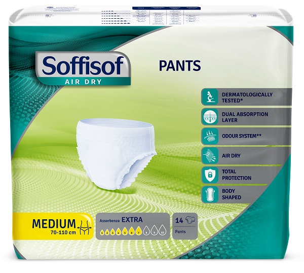 PANNOLONE SOFFISOF AIR DRY PANTS EXTRA M 14 PEZZI - Farmacia Del Monaco