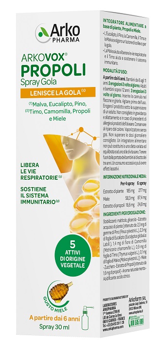 ARKOVOX PROPOLI SPRAY 30 ML - Farmacia Del Monaco