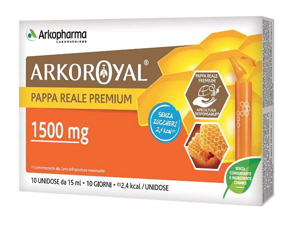 ARKOROYAL PAPPA REALE 1500MG SENZA ZUCCHERO 10 FLACONCINI DA 15 ML - Farmacia Del Monaco