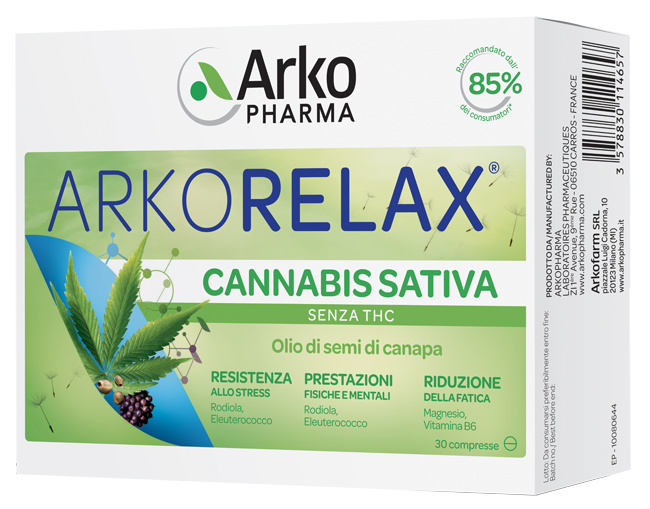 ARKORELAX CANNABIS SATIVA 30 COMPRESSE - Farmacia Del Monaco