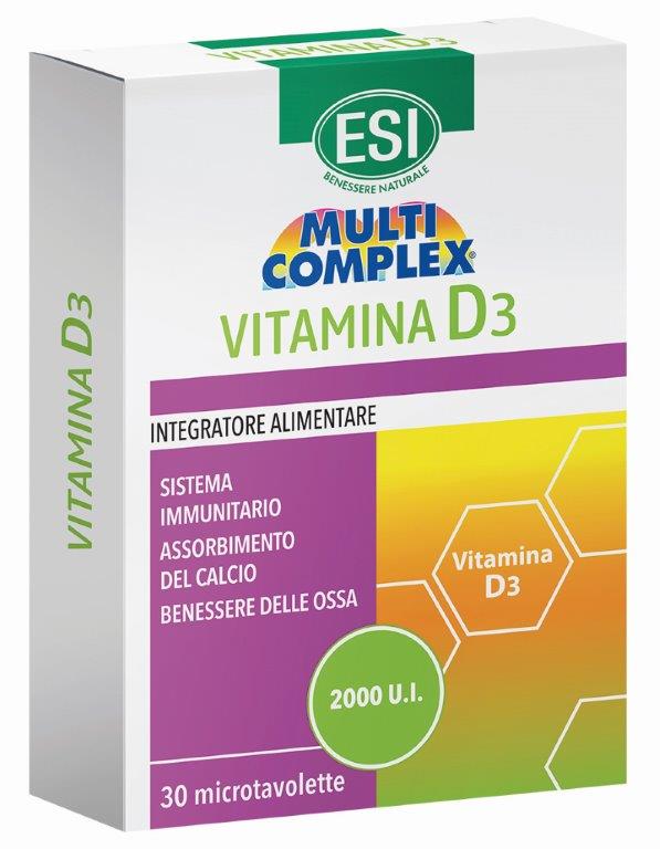 ESI MULTICOMPLEX VITAMINA D3 30 TAVOLETTE - Farmacia Del Monaco